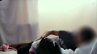 Schoolgirl rides her favorite teacher hard