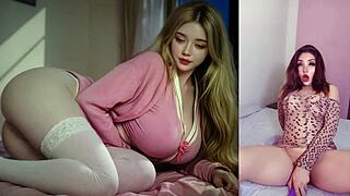 koreana's huge natural tits first bbc creampie wow 🇰🇷🍆