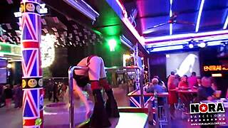 Barcelona showgirl nora dances sensually with natural tits teasing lesbian desires
