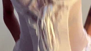 Tiktok girl teasing with her huge tits
