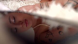 Skinny mary joins threesome with double penetration