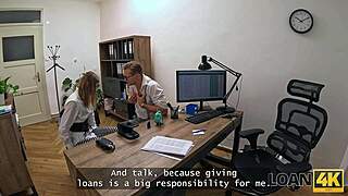 Loan4k rough sex with a young 18+ student on the table