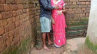 Newly married indian bhabhi outdoor