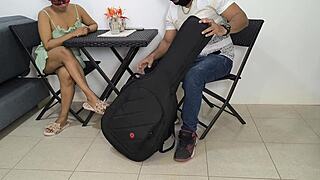 Perverted musician seduces student during guitar lesson