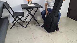 Perverted musician seduces student during guitar lesson