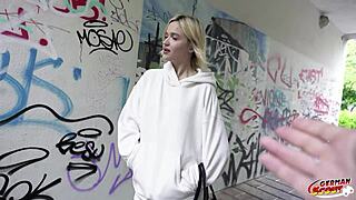 tall german teen talks during pickup casting fuck