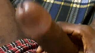 college teen with big black dick jerks off on camera