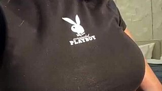 stepmom shows her nipples in the bathroom during massage
