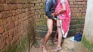 Newly married indian bhabhi outdoor