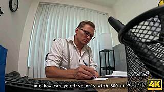 Loan4k rough sex with a young 18+ student on the table