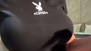 stepmom shows her nipples in the bathroom during massage