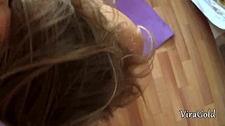 Russian students enjoy wild home orgy with creampie