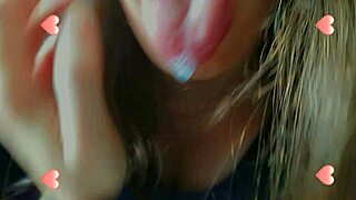 Horny babe teases belly with naughty cum fetish