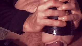 Edging myself slowly with fleshlight toy at home