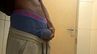 bbc in public washroom close up