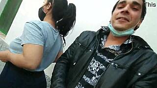public pov blowjob ends with cum in mouth