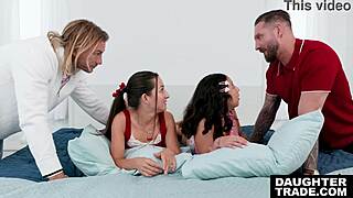 Stepdads swap tiny 18+ teen freya von doom and liora vane