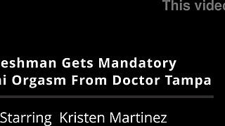 Kristen gets hitachi wand orgasms