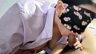 I fucked my student pussy deep for creampie