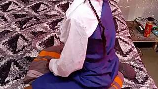 Small student rides pillow hard!