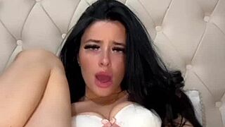 american student fingers her wet pussy till she squirts hard