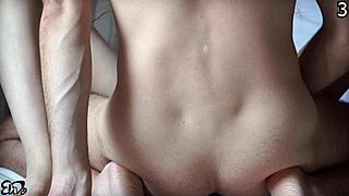 Three quickies lead to three creampies in this video compilation