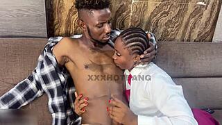Hot horny african colledge student came to visit her lecturer