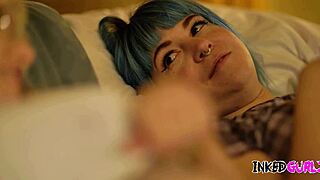 inked gurlz a emo girl with tattoos is fucked hard in the ass in threesome