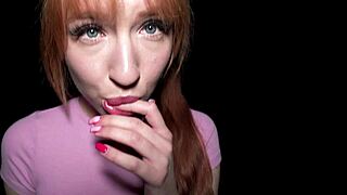 Redhead nympho obeys every command i give her