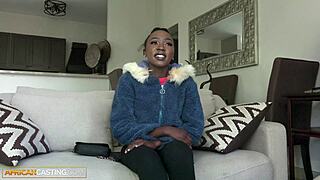 ebony college teen sneaks glances then rides during tutoring