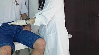 emergency nurse checks student erection at university