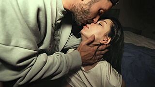 Busty beauty has sex after dorm party