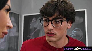 Busty Latina Teacher Lily Lane Gives Sloppy Blowjob
