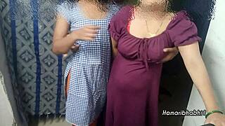 Indian Chubby Bhabhi And College Girl Threesome Sex