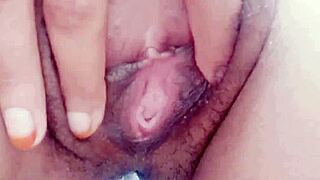 Thin college student testing her before freshup
