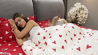 Seeing a guy in bed is unexpected but pleasant