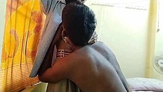 Indian college girlfriend sucks cock then gets fucked hard