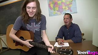 two teen 18+s race to make teachers cum first