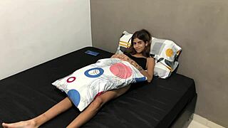 discover stepsister masturbating and help fuck her hard