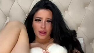 Horny american exchange student touches herself