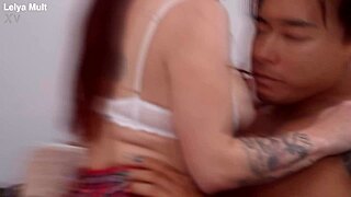 Cheating student Lelya Mult gets creampied in class by Titus Low