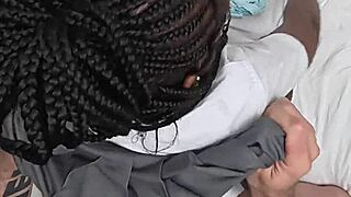 Ebony college girl gets fucked in pov closeups