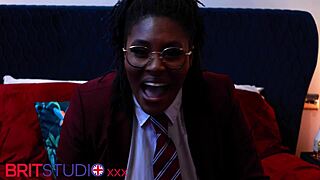 naughty student oshun mocks your small 18+ cock