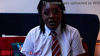 naughty student oshun mocks your small 18+ cock