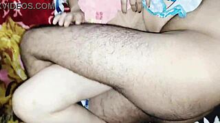 indian newly married couple make love in midnight