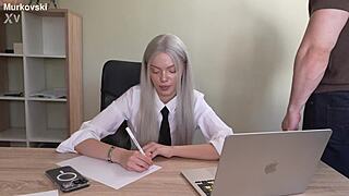 teacher sam garro fucks his naughty student ashby winter on the desk