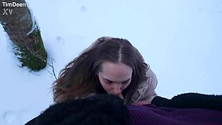 snowy woods conceal muscular man during outdoor winter encounter