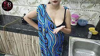 Indian Stepmom And Stepson Share Kitchen Moment
