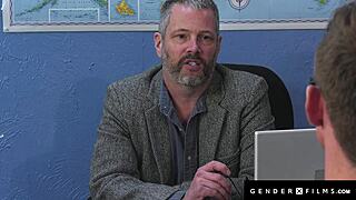 Genderx films - hot trans janelle fennec takes every inch of her students massive cock