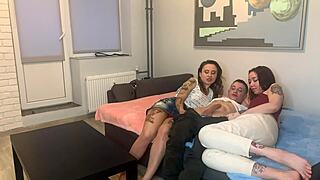 lissa miss and emily cortes knocked and joined me for a hot threesome